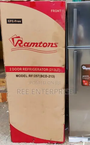 *213**Ramtons Rf/257- 2 Door Direct Cool Fridge