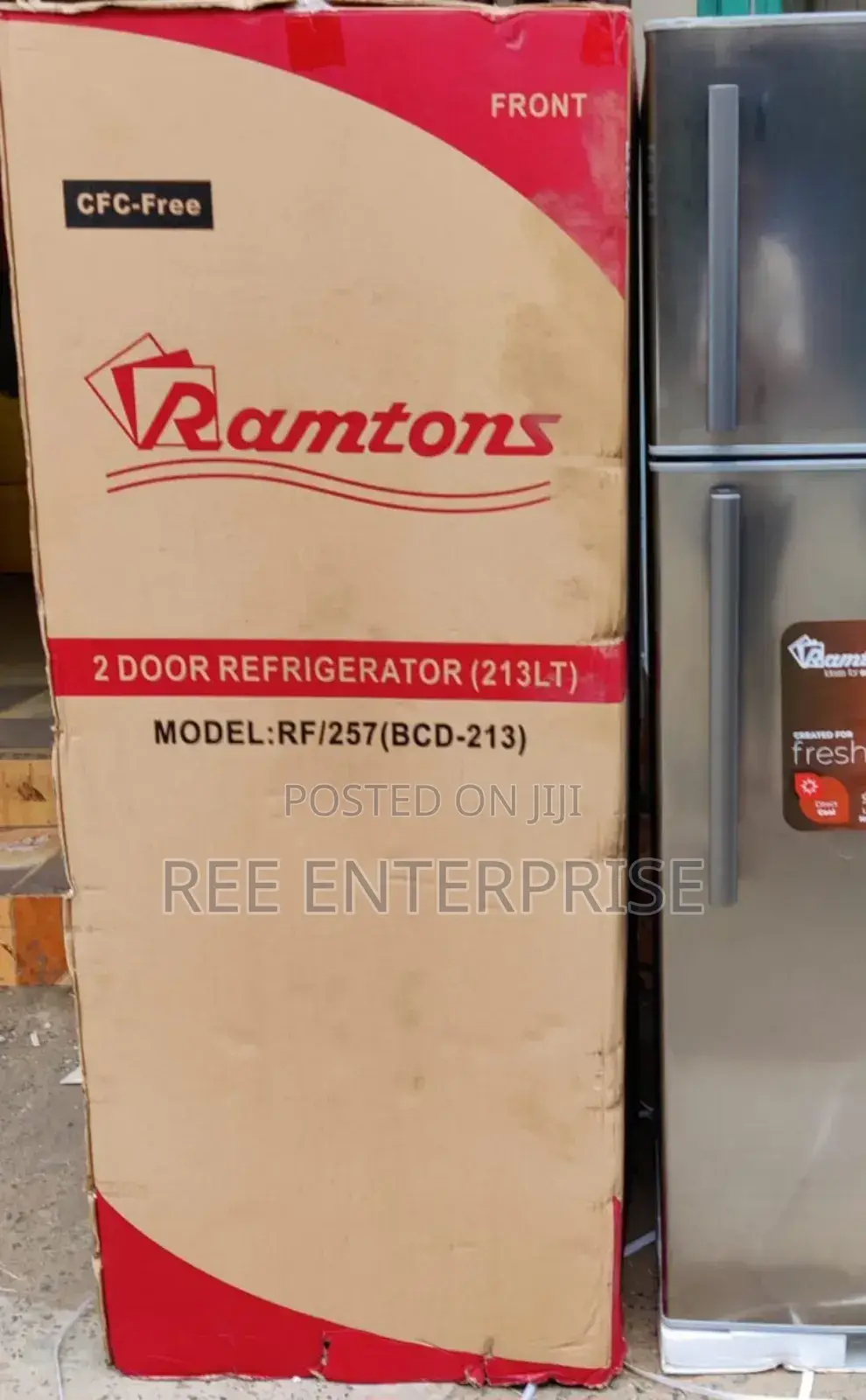 *213**Ramtons Rf/257- 2 Door Direct Cool Fridge