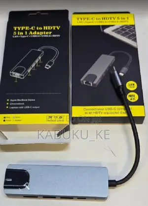 5 in 1 Usb C Hub Multiport Adapter Type-C Hub With Ethernet Hdmi Usb