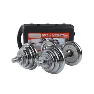 20kg Adjustable Chrome Dumbbells With Portable Case