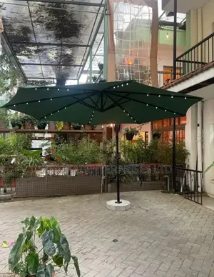 3m High Outdoor Patio Umbrella With Led Lights