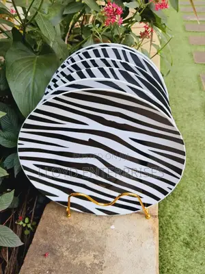 6pcs Zebra Ceramic Plates