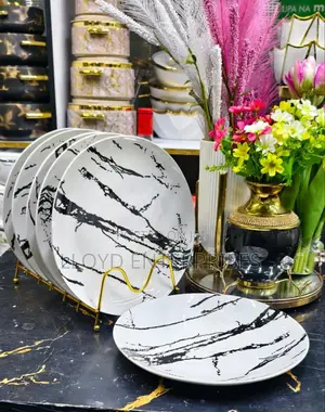 White Marble Ceramic Dinner Set -6pcs