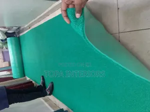 Turquoise Green PVC Antislip Spaghetti Coil Mats as Outdoor Rugs