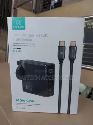 Usams Cc171 Um Series Pd 140w Gan Adapter Type C Fast Charger Kit.