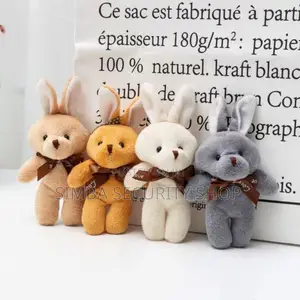 Cute Bunny Plush Keychain Rabbit Keyholder Pendant for Bag Car Mirror