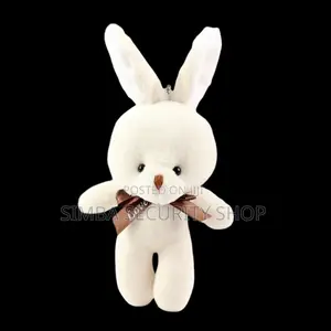 Plush 3d Rabbit Bunny Keychain Bags Gifts Keyholder Teddy Bear White