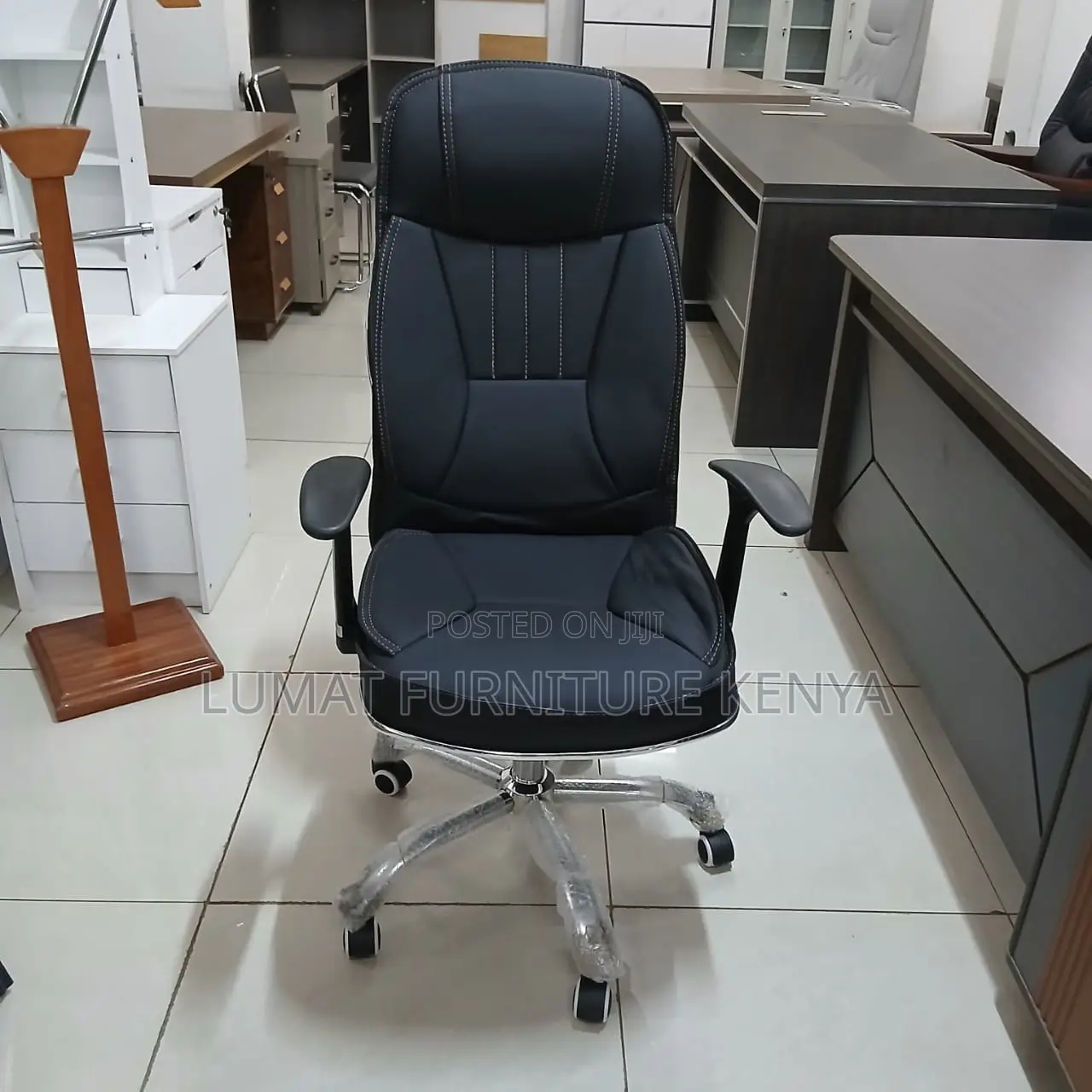 Recliner High Back Leather Office Seat