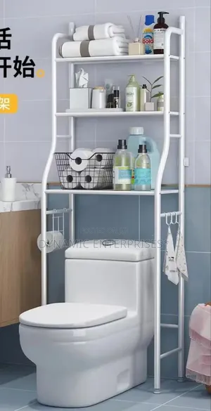 Metallic 3 Layer Over the Toilet Rack