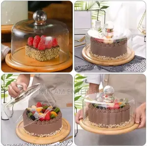 Dome Shape Glass Cake Cover 28 Cm