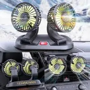 Portable Car Fan - Vehicle Cooling Fan With Suction Mount