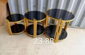 Black 3 in 1 Executive Pure Marble Table