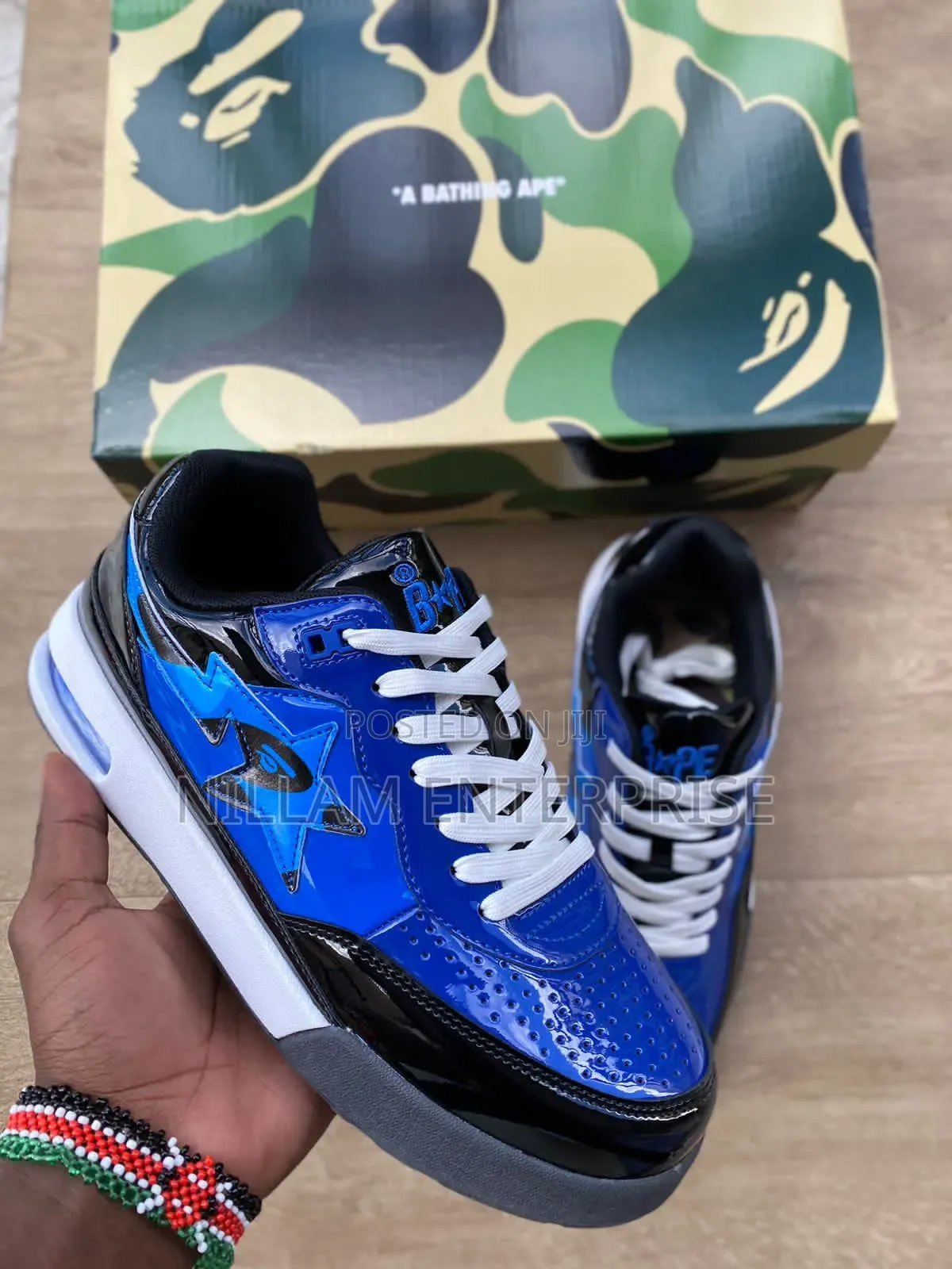 Bape Star Pattern Blue