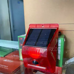 Farm Villa Red .>Remote Control Solar Alarm Lamp Motion Sensor