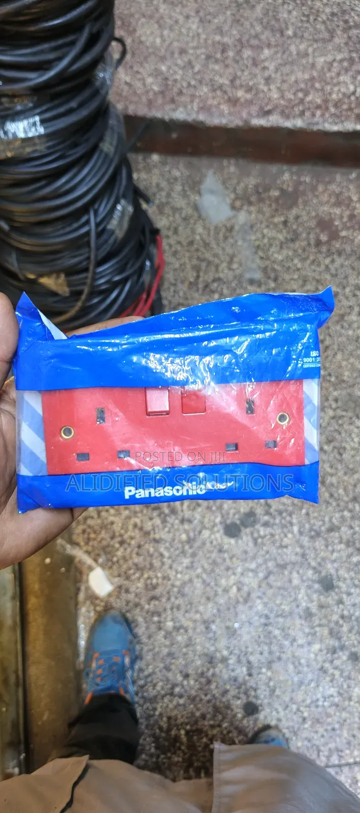 Red Coloured Panasonic Twin Socket