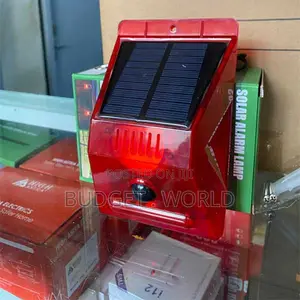 Solar Sound Light Alarm Motion Sensor With Remote Control Siren Sound