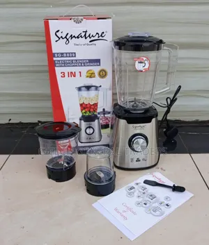 Signature 3in1 Stainless Steel Blender,Grinder And Chopper