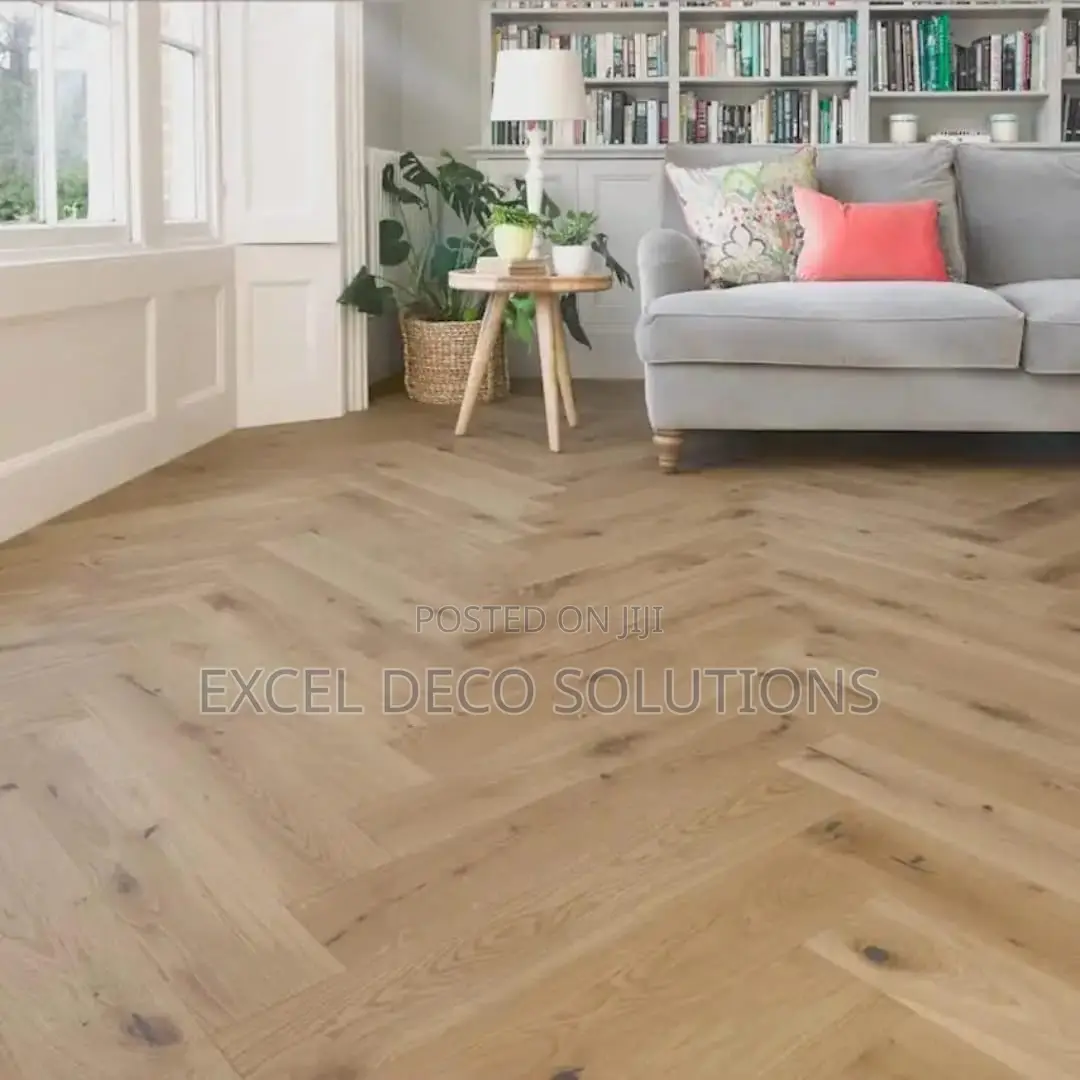 SPC Flooring in Herringbone Style