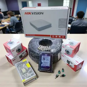 4 Channel DVR Smart Hybrid Colored Night Vision CCTV Set