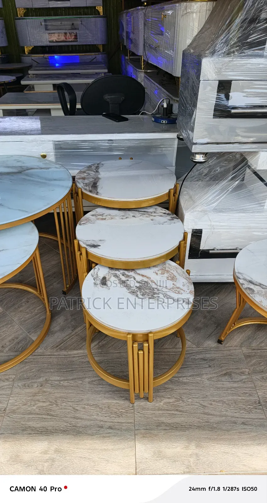 Imported Modern Marble Nesting Coffee Table 3 In 1