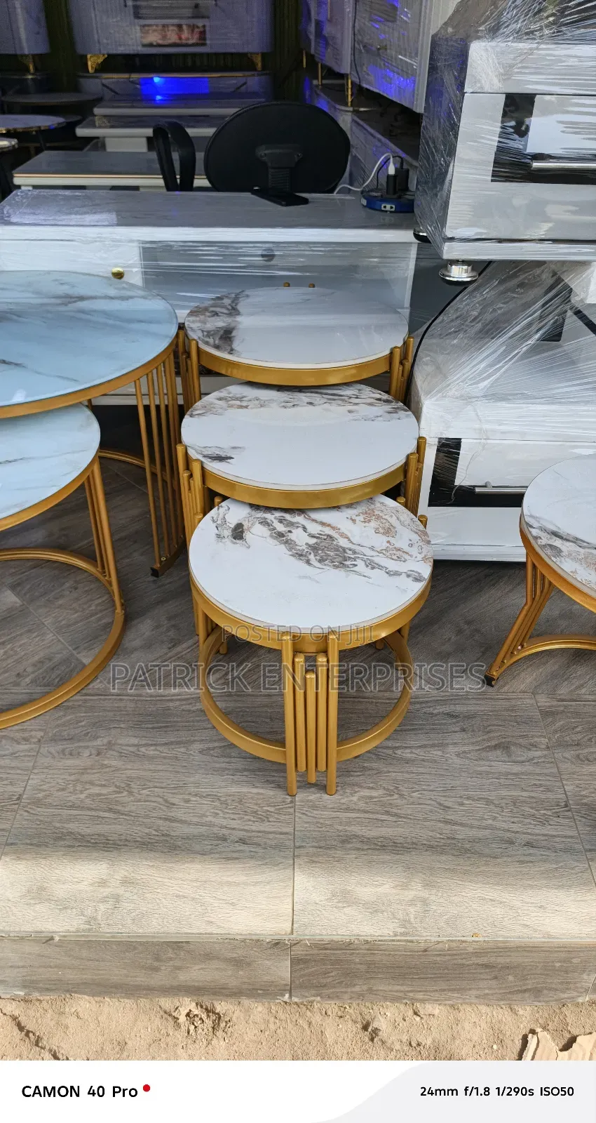 Imported Modern Marble Nesting Coffee Table 3 In 1