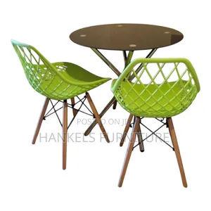Stylish 2 Seater Glass Top Dining Set