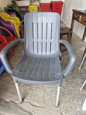 Dark Modern Metal Tubing Arm Chair