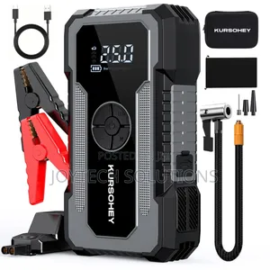 Auto Car Jump Starter Power Bank Battery With Air Pump Compressor