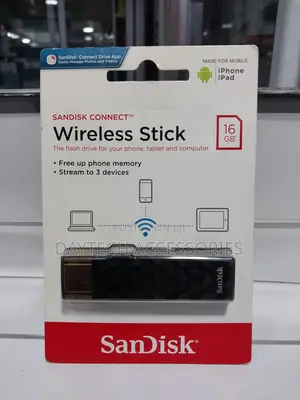 Sandisk Connect Wireless Usb 2.0 Memory Stick - 16gb - Black