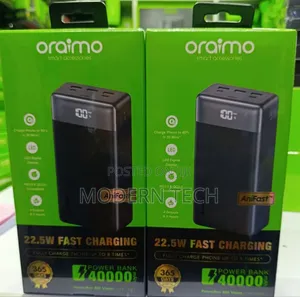 Oraimo Powerbox 400 Vision Opb-7400q *40,000mah 22.5w Powerbank
