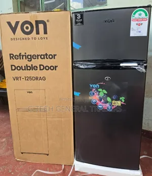 Von 125l Double Door Direct Cool Refrigerator Vart-125drag