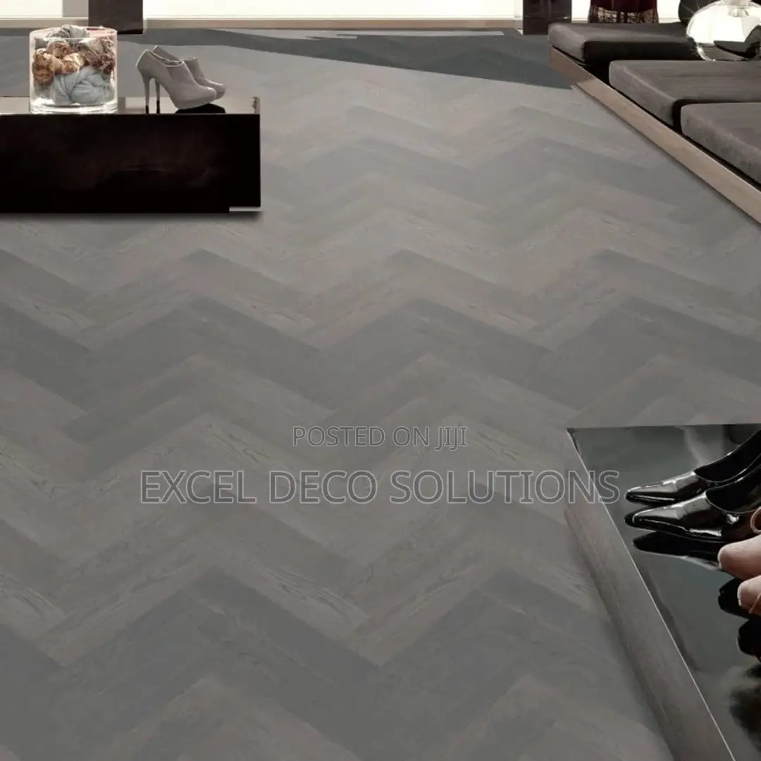 Herringbone SPC Woodgrain Floor_ High End Look