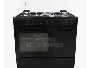 60*90 Von Cooker 5 Gas Burners, Enamel Pan Support With Electric Oven