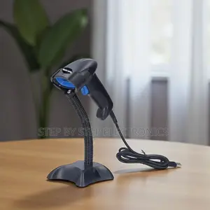 Usb Laser Pos Barcode Scanner With Stand Durable Body Construction