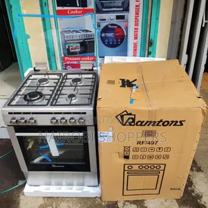 *Ramtons Standing Cooker 60cmx60cm 4gas (1 Wok) Electric Oven Rf497 *