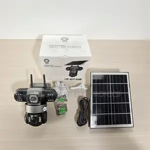 Triple Lens Solar Powered 4g PTZ Full Hd 1080p Security Solar Camera