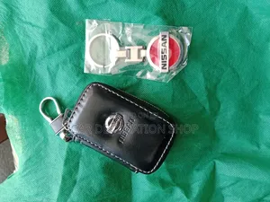 2in1 Nissan Leather Branded Key Pouch With Key Holder