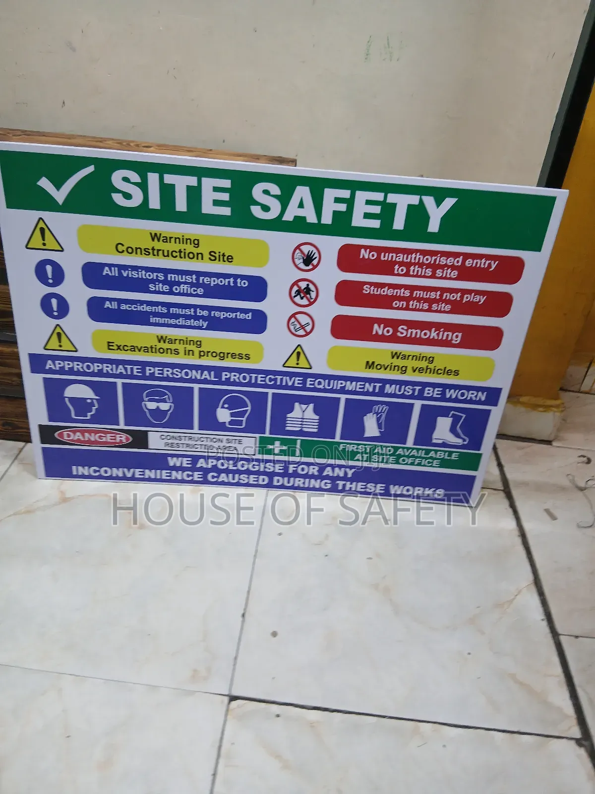 Scratch Resistance Site Safety Signs