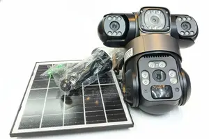 V380pro Three-Lens Solar Camera 9mp Home 4g Wireless PTZ Camera