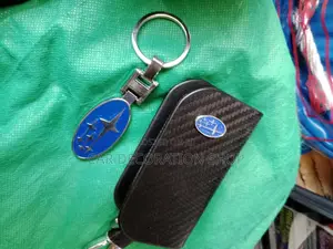 Subaru Leather Key Pouch With Branded Key Holder