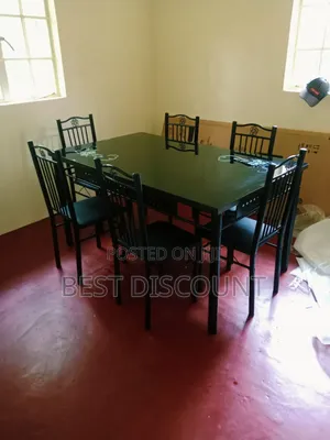 Black Dining Table- Six Seater