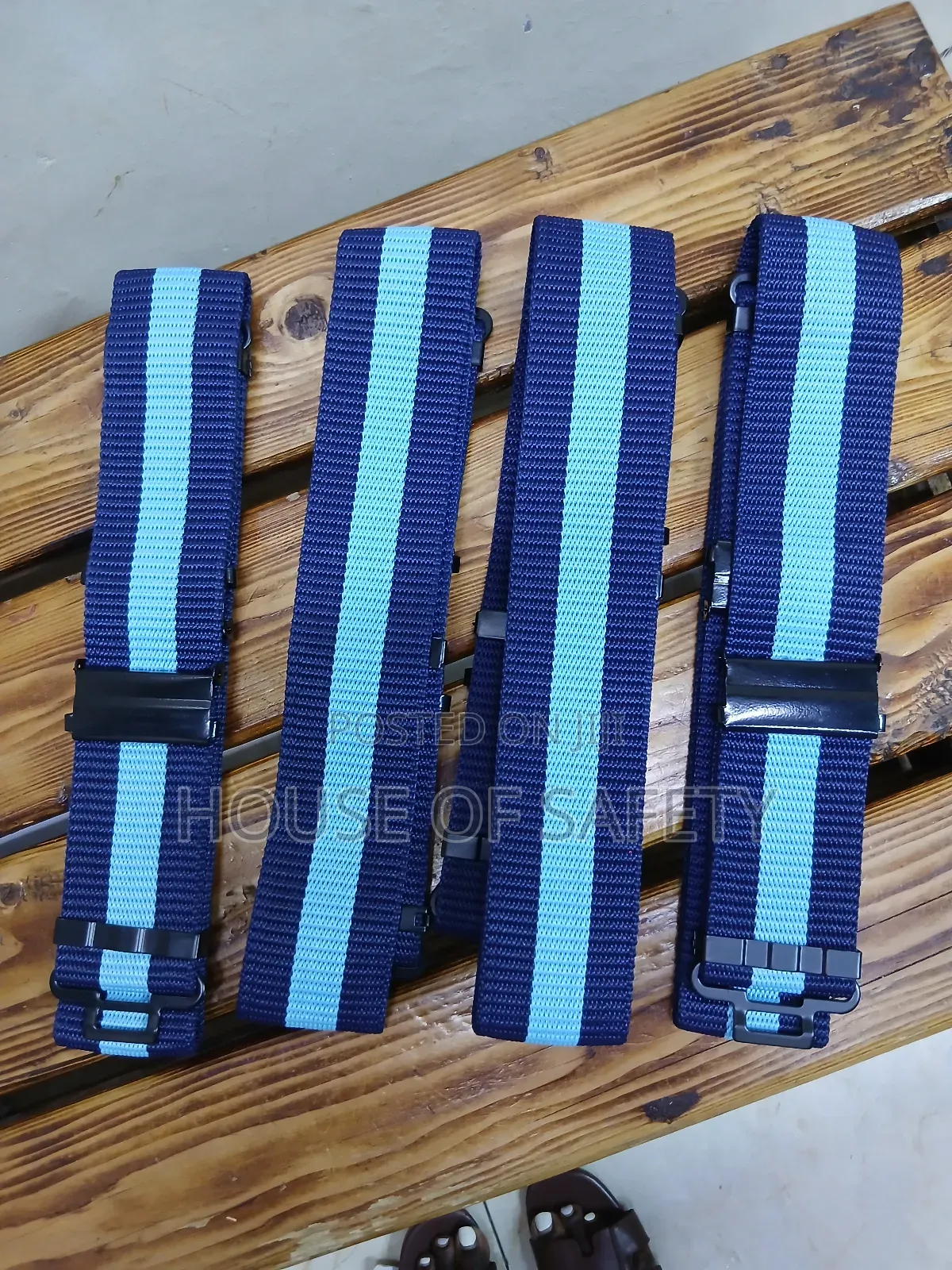 Navy Blue and Royal Blue Piping Security Belt