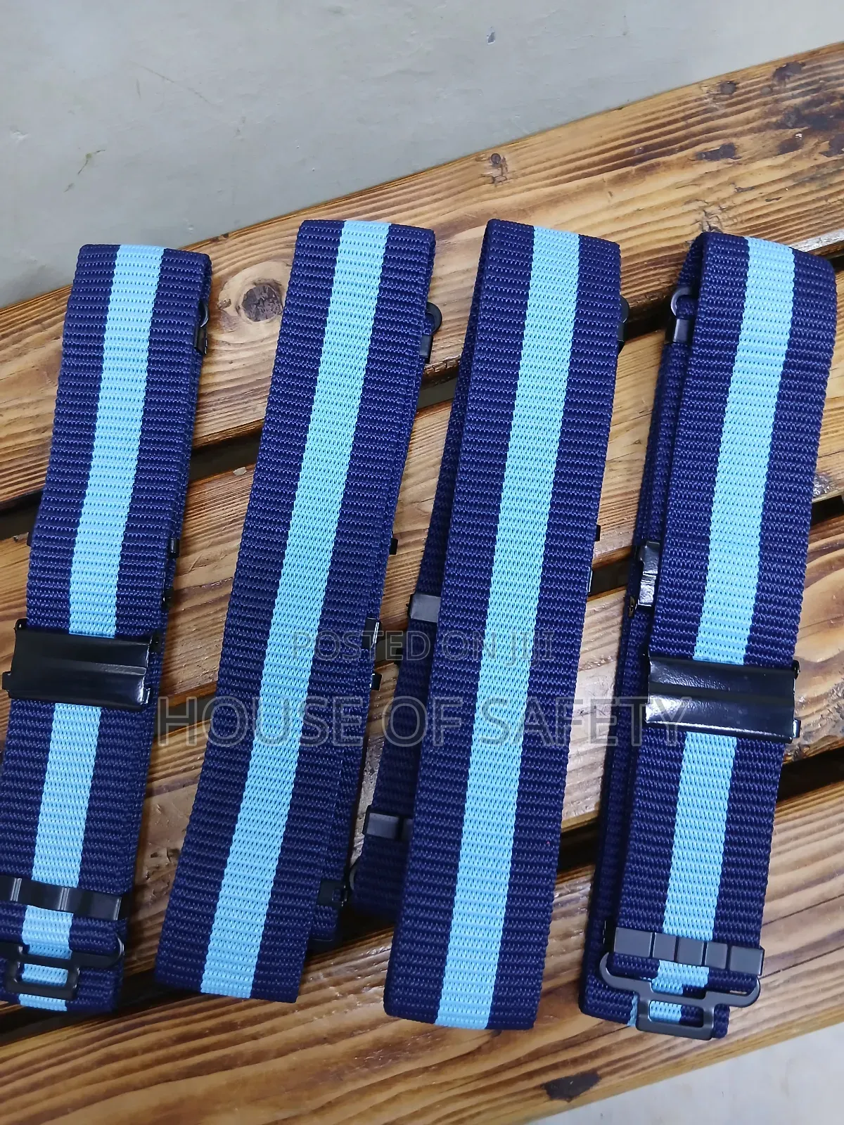 Navy Blue and Royal Blue Piping Security Belt