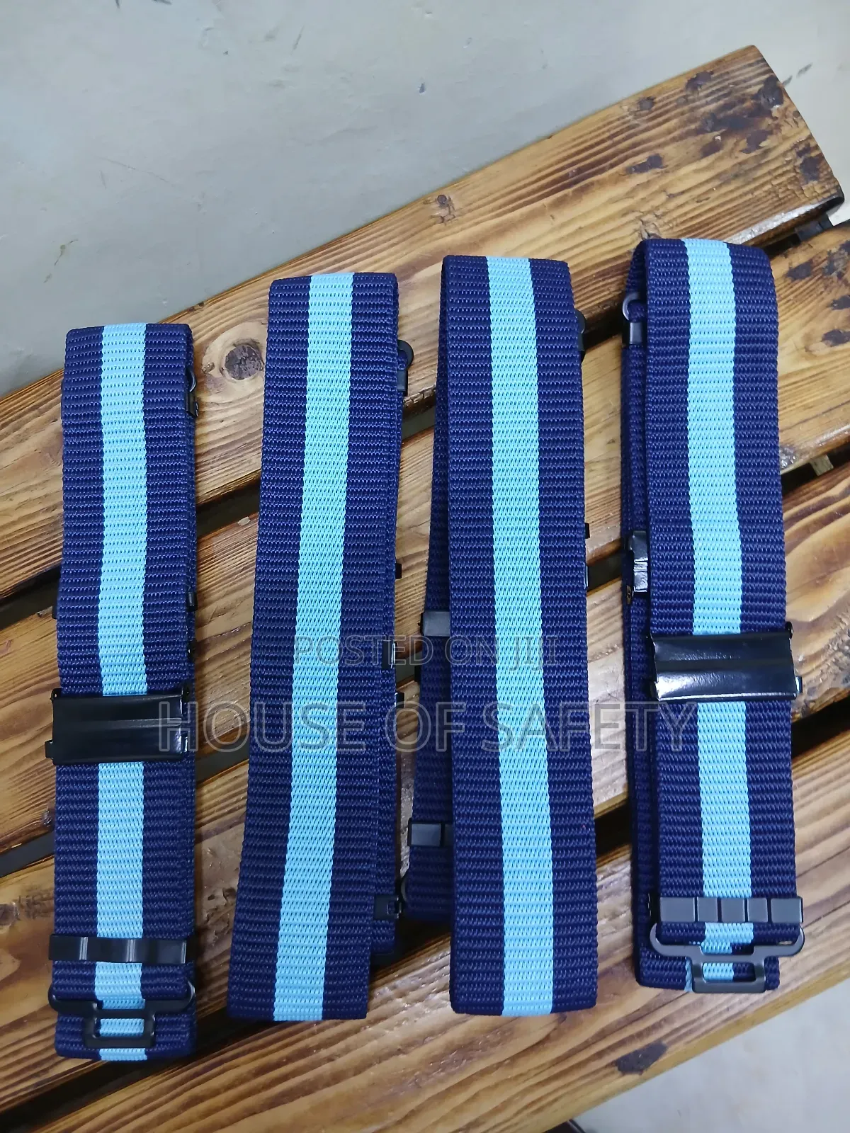 Navy Blue and Royal Blue Piping Security Belt
