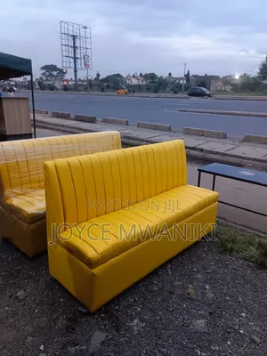 Yellow Restaurant Modern Couch or Waiting Seat 