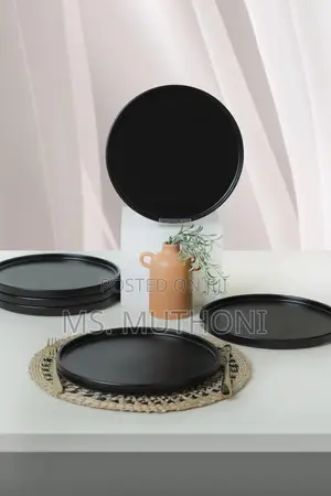 11 Inch 6pc Black Dinner Plate Set* *
