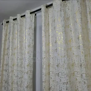 White Marble Ready Curtain Set