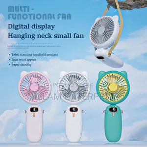 *Mini Folding Electric Fan With Strap