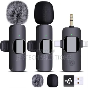  3 in 1 Wireless Lavalier Microphone Mobile Phone for Camera