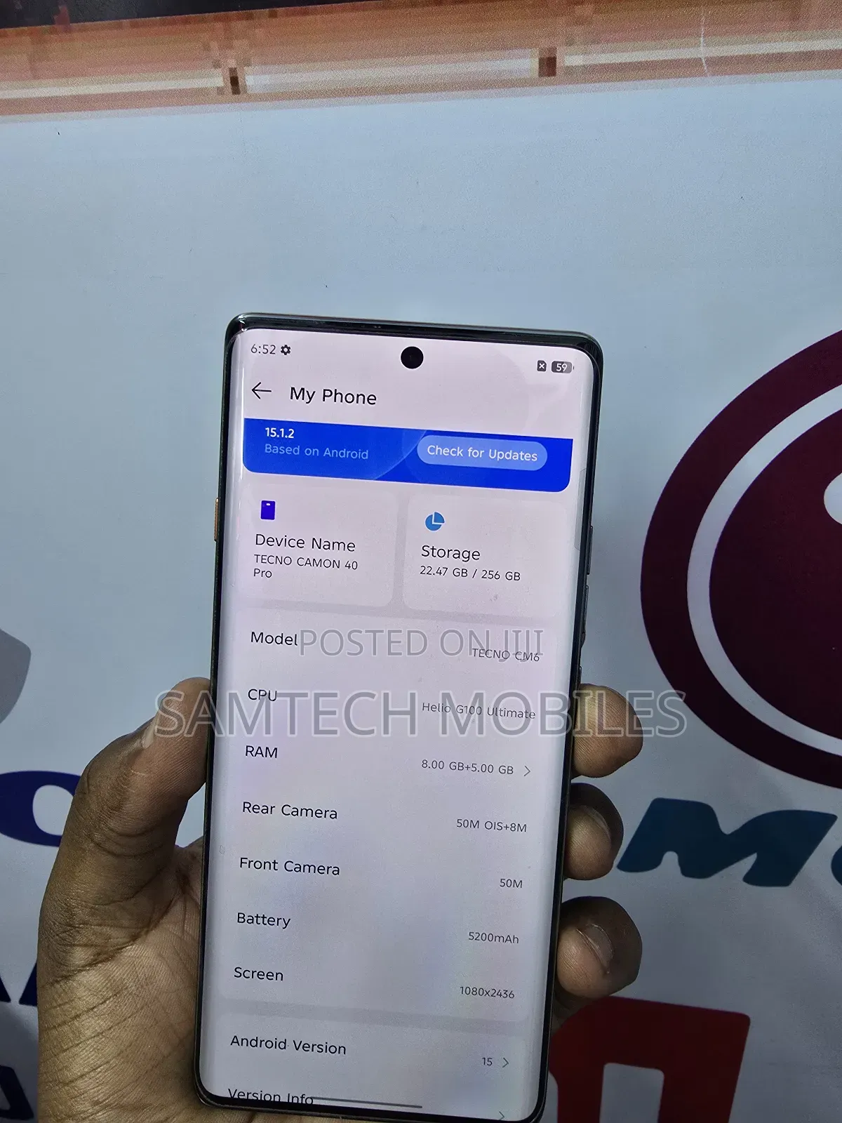 Tecno Camon 40 Pro 256 GB Gray
